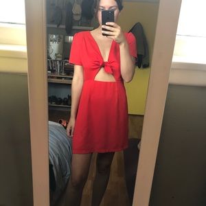 Urban outfitters red cut-out dress